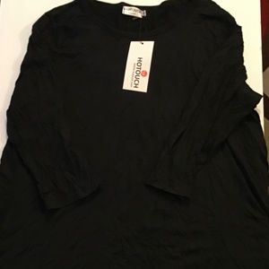 NWT HotTouch Black Long Sleeved Top Sz XL